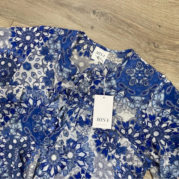 Misa Raziela Cropped Chiffon Ruffle Top - Picture 5 of 11